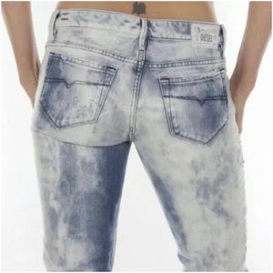Diesel Jeans Boyfriend Acid Wash Distressed Myboy Slim Straight 26